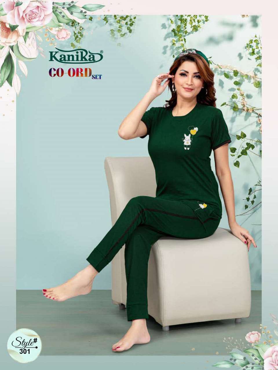 Kanika Co Ord Set 301 To 308 Night Suits Wholesale catalog