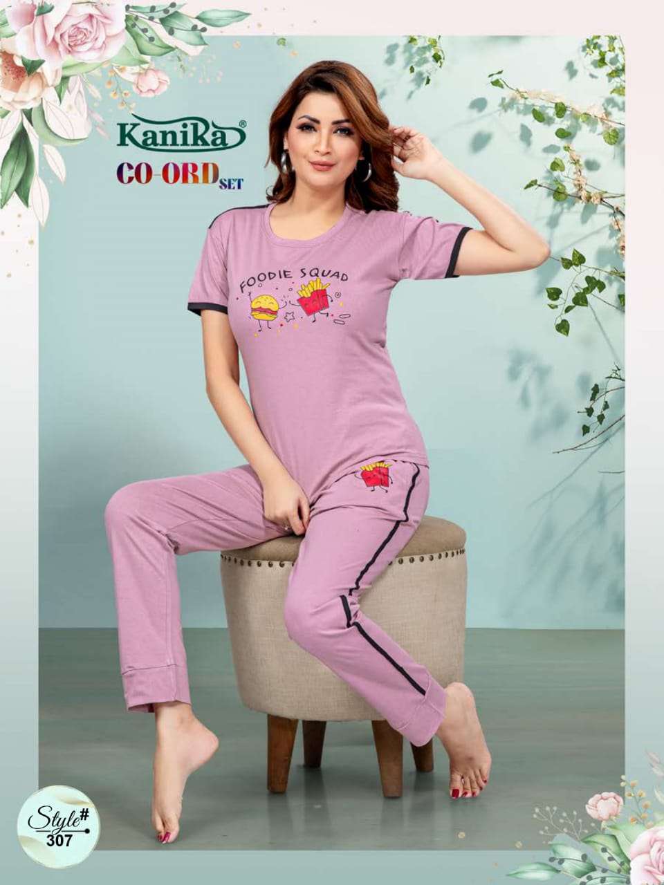 Kanika Co Ord Set 301 To 308 Night Suits Wholesale catalog