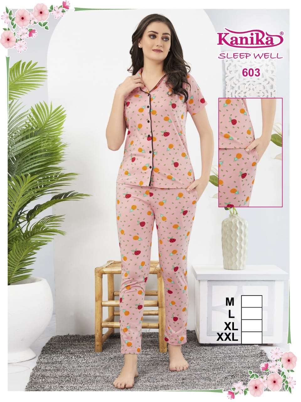 Kanika Sleep Well 601 Hoisery Soft Cotton Night Suits Wholesale catalog