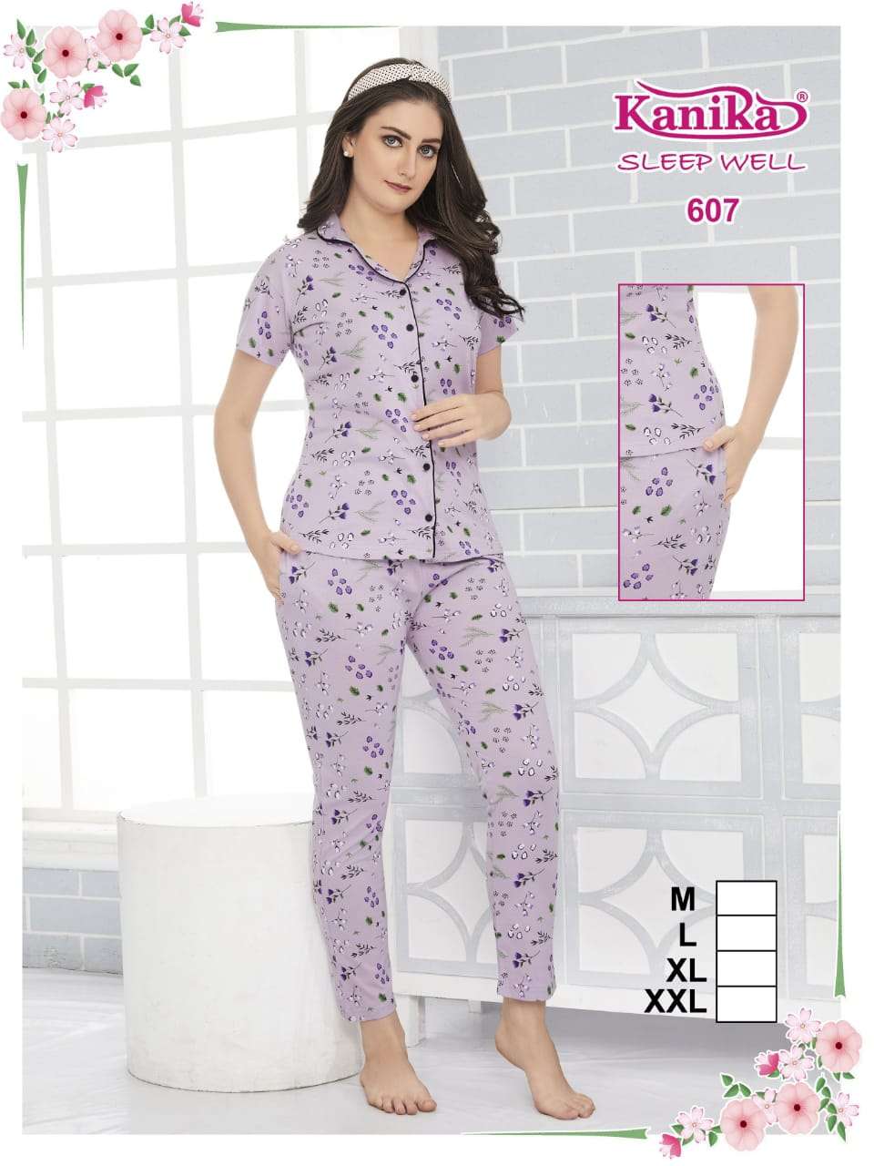 Kanika Sleep Well 601 Hoisery Soft Cotton Night Suits Wholesale catalog