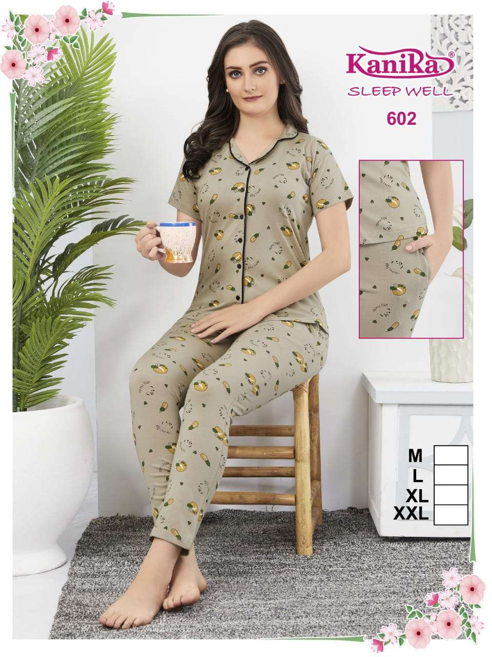 Kanika Sleep Well 601 Hoisery Soft Cotton Night Suits Wholesale catalog