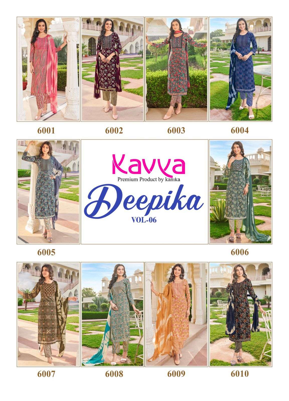 Kavya Deepika Vol 6 Embroidery Readymade Dress Wholesale catalog
