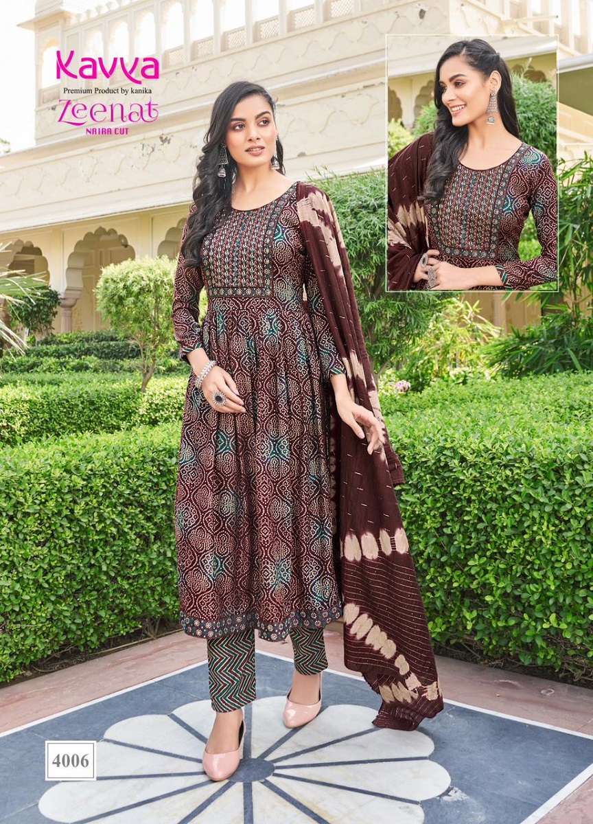 Kavya Zeenat Vol-4 Kurti Pant Dupatta -Wholesale Catalog