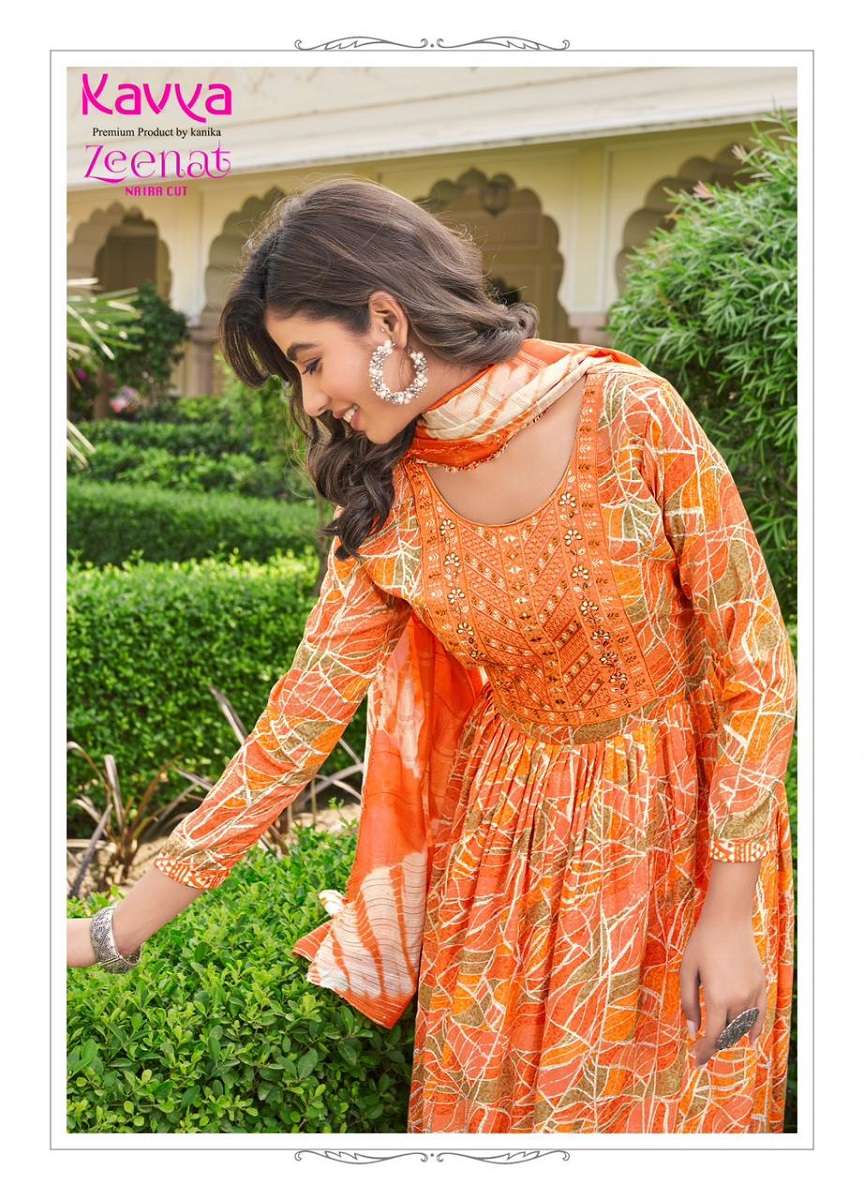 Kavya Zeenat Vol-4 Kurti Pant Dupatta -Wholesale Catalog