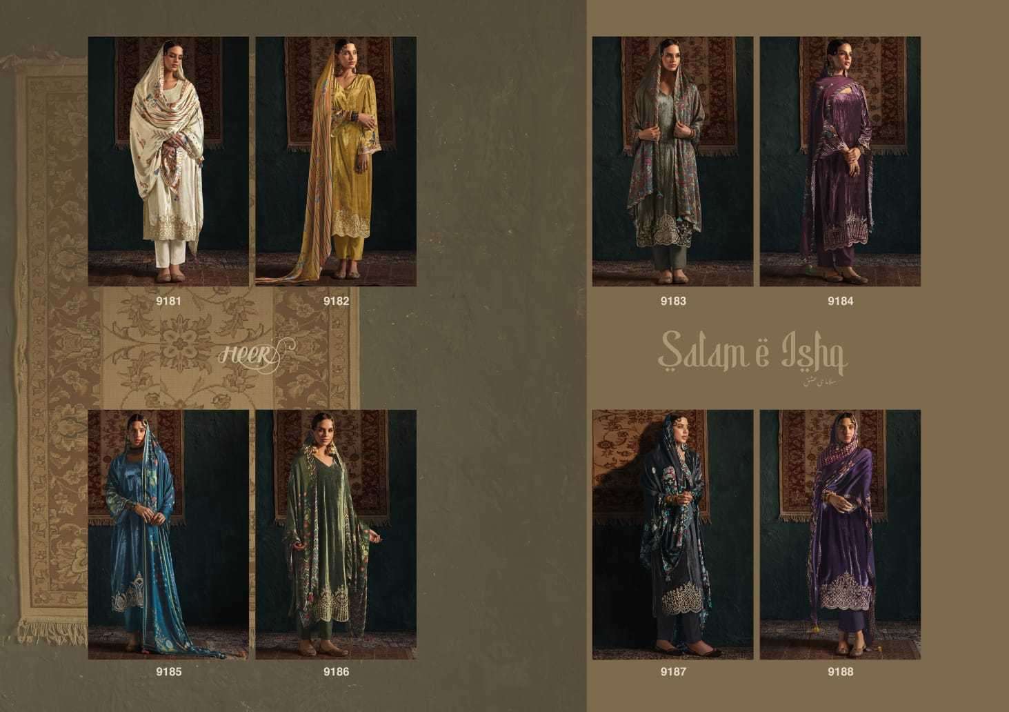 Kimora Heer Salam E Ishq Printed Salwar Suits Wholesale catalog