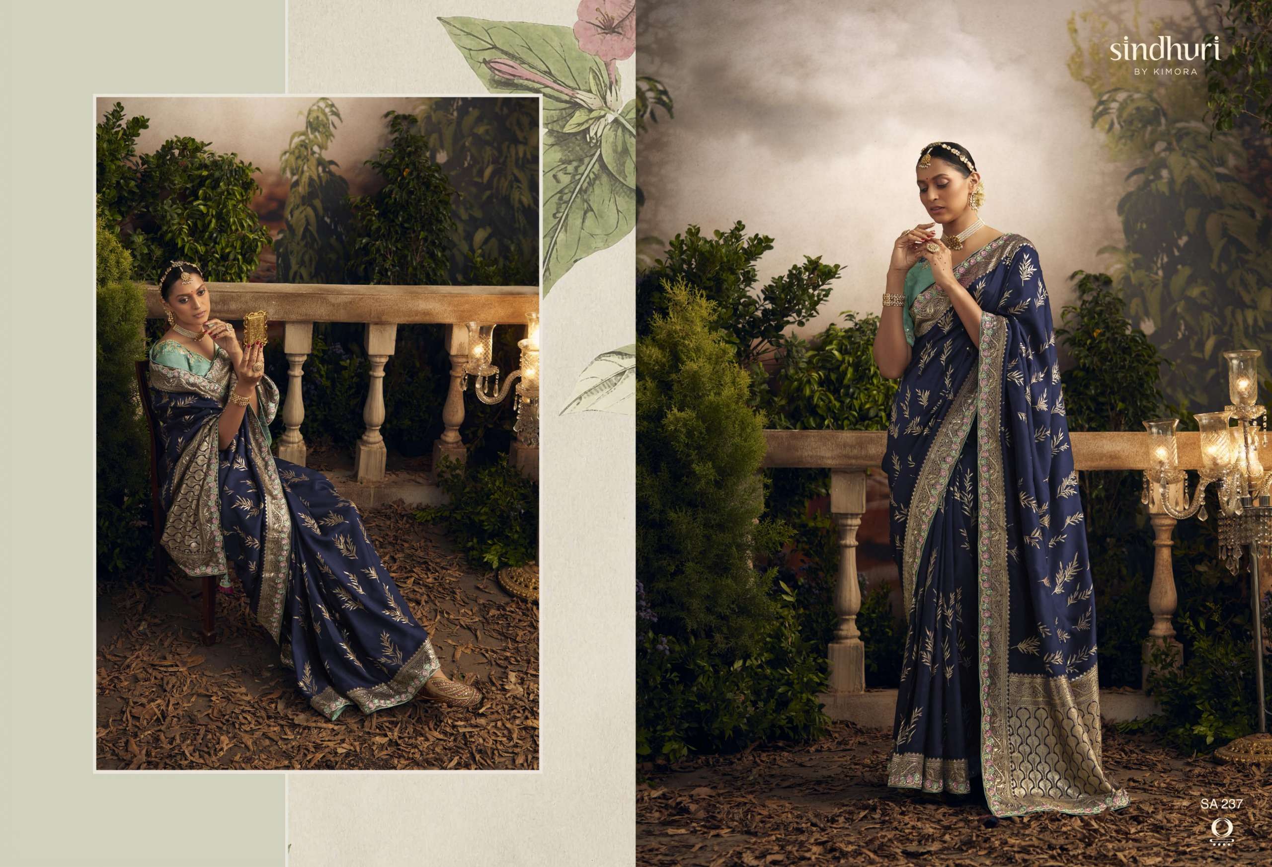 Kimora Sindhuri Radha Rani Embroidery Sarees Wholesale catalog