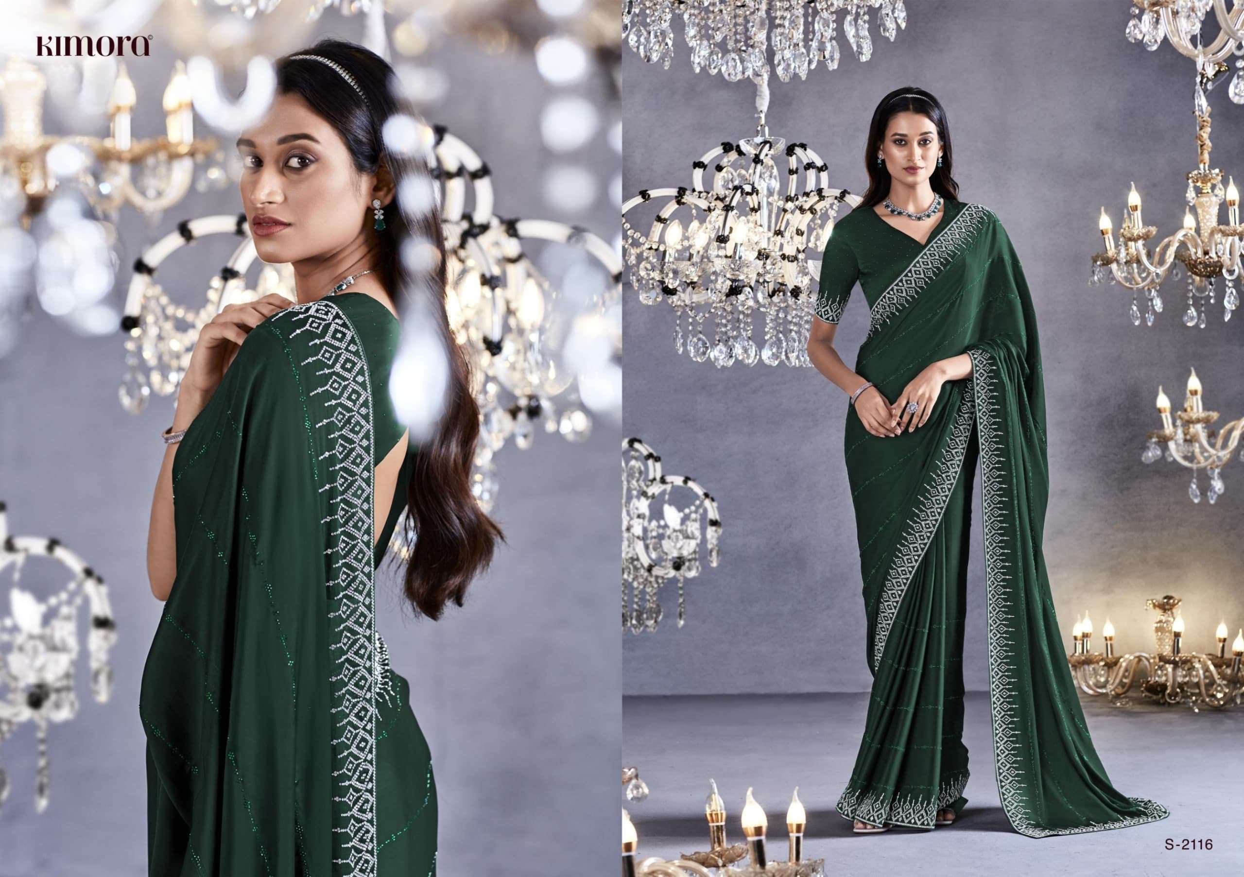 Kimora Zarkan Heavy Viscose Designer Sarees Wholesale catalog