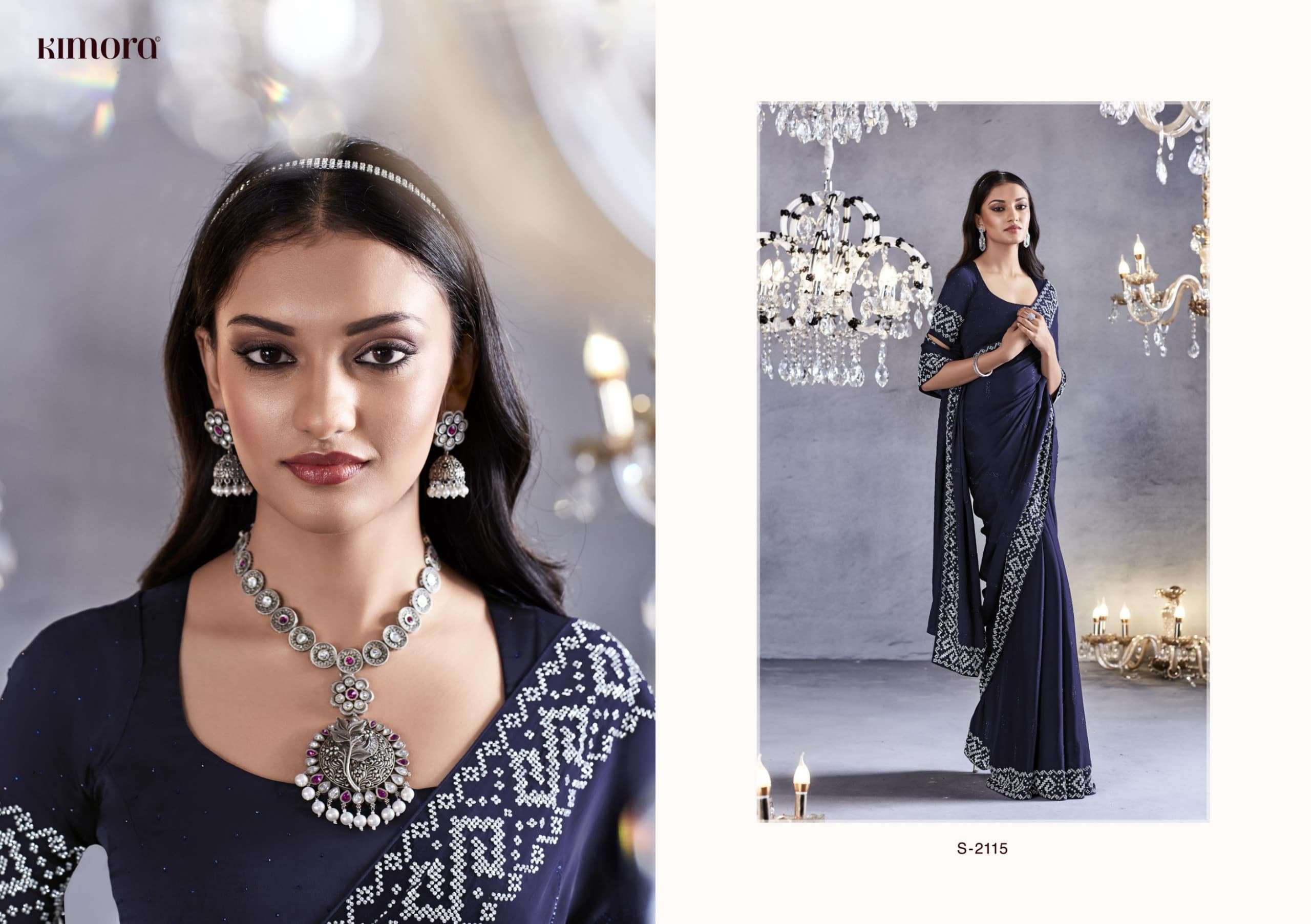 Kimora Zarkan Heavy Viscose Designer Sarees Wholesale catalog