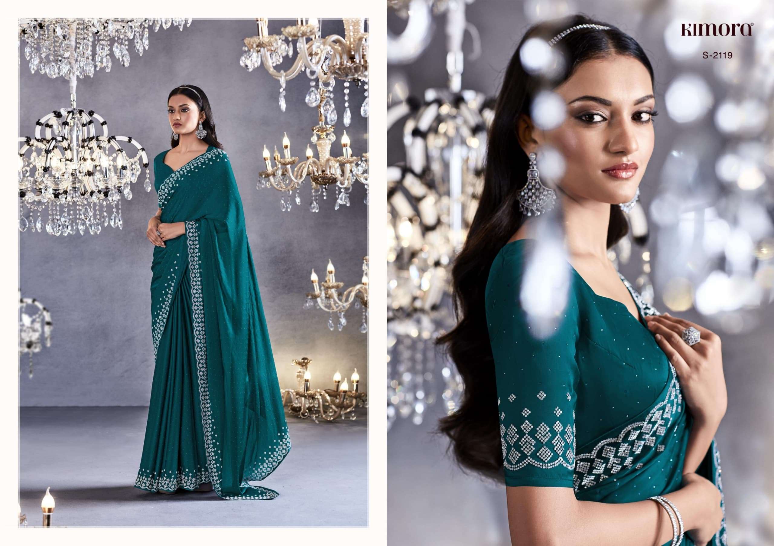 Kimora Zarkan Heavy Viscose Designer Sarees Wholesale catalog