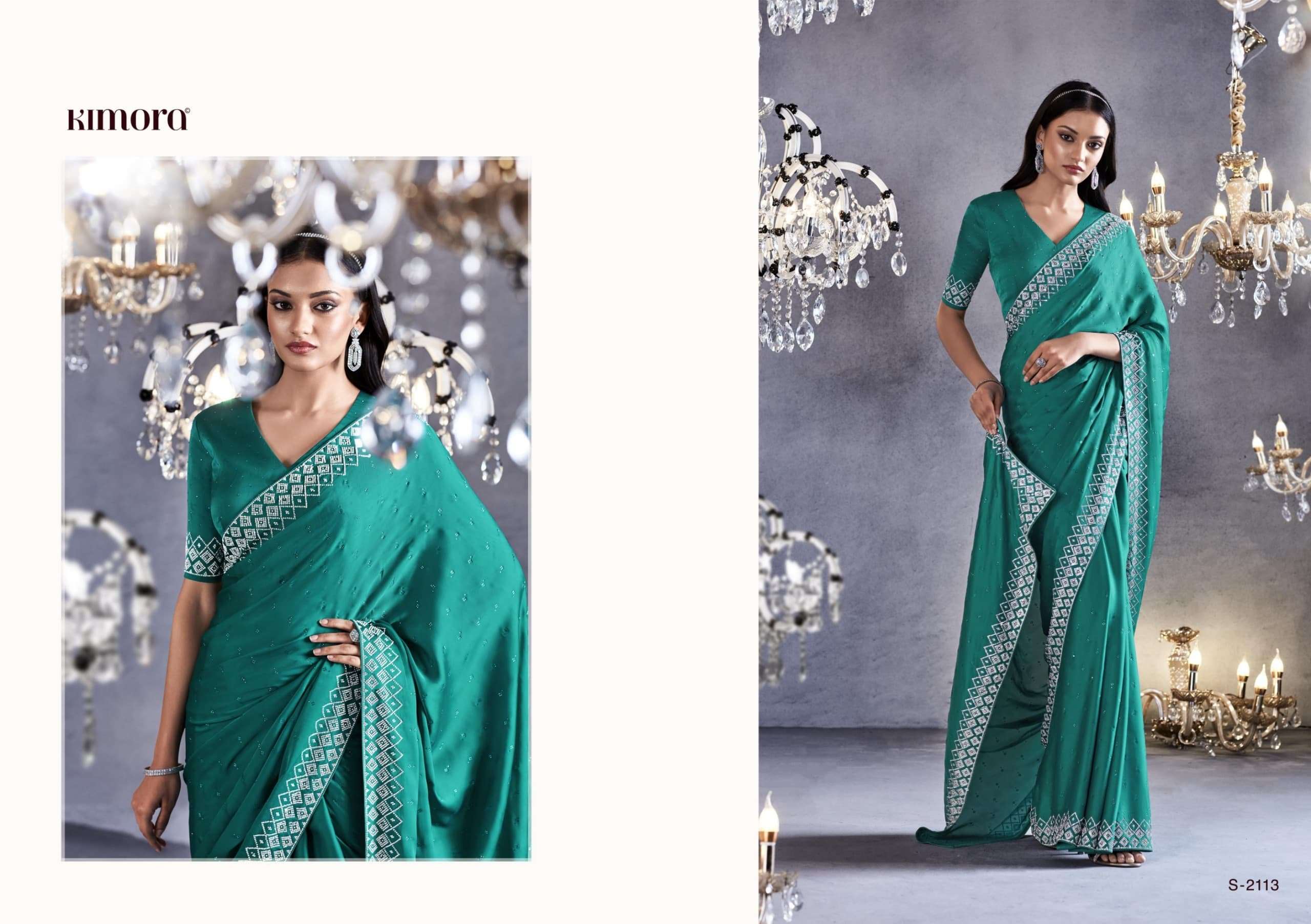 Kimora Zarkan Heavy Viscose Designer Sarees Wholesale catalog