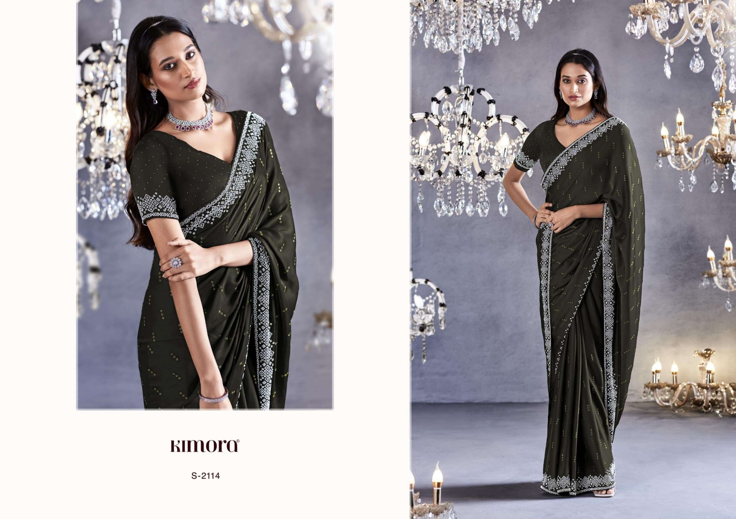 Kimora Zarkan Heavy Viscose Designer Sarees Wholesale catalog