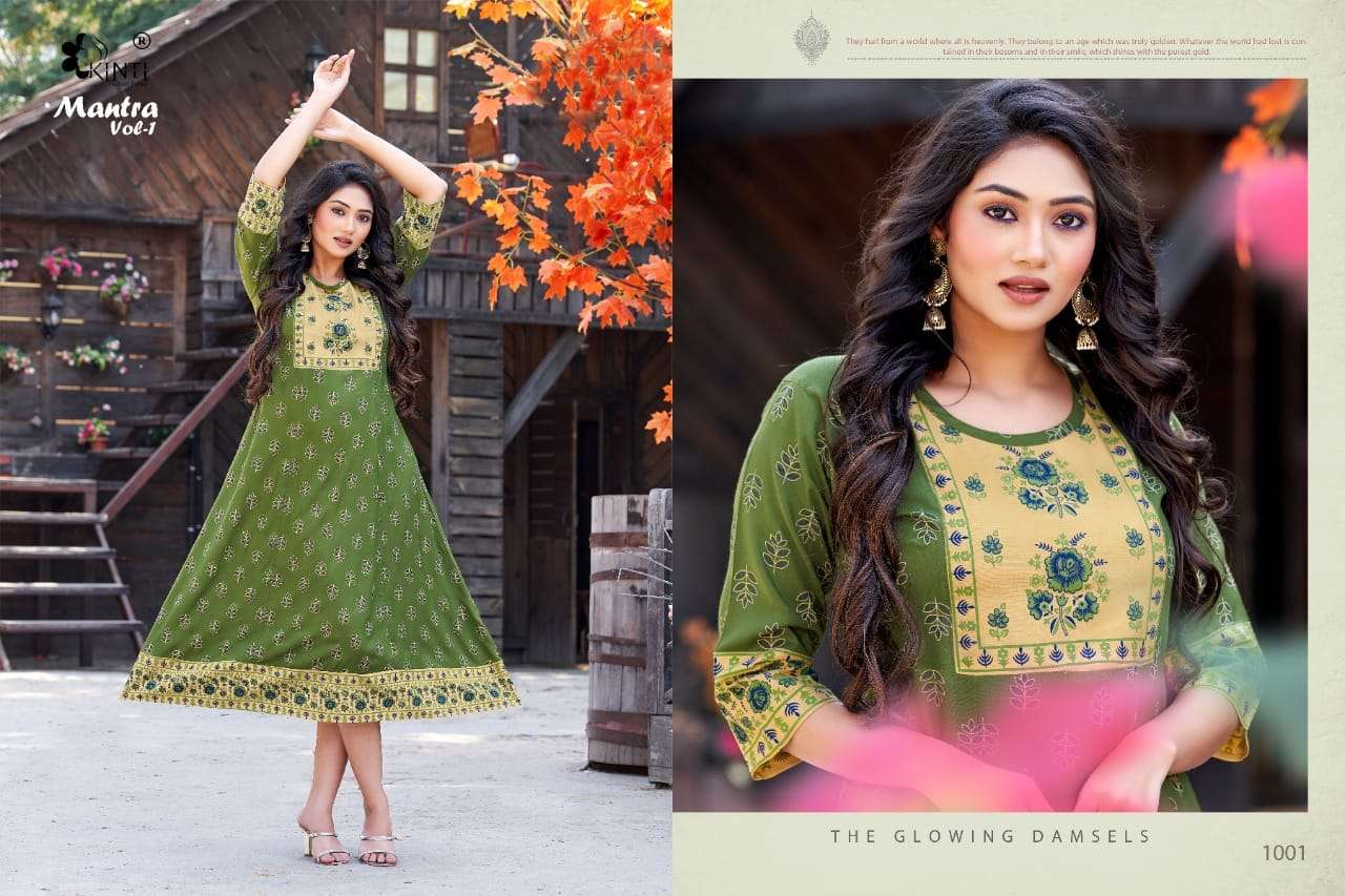 Kinti Mantra Vol 1 Heavy Rayon Printed Kurti Wholesale catalog