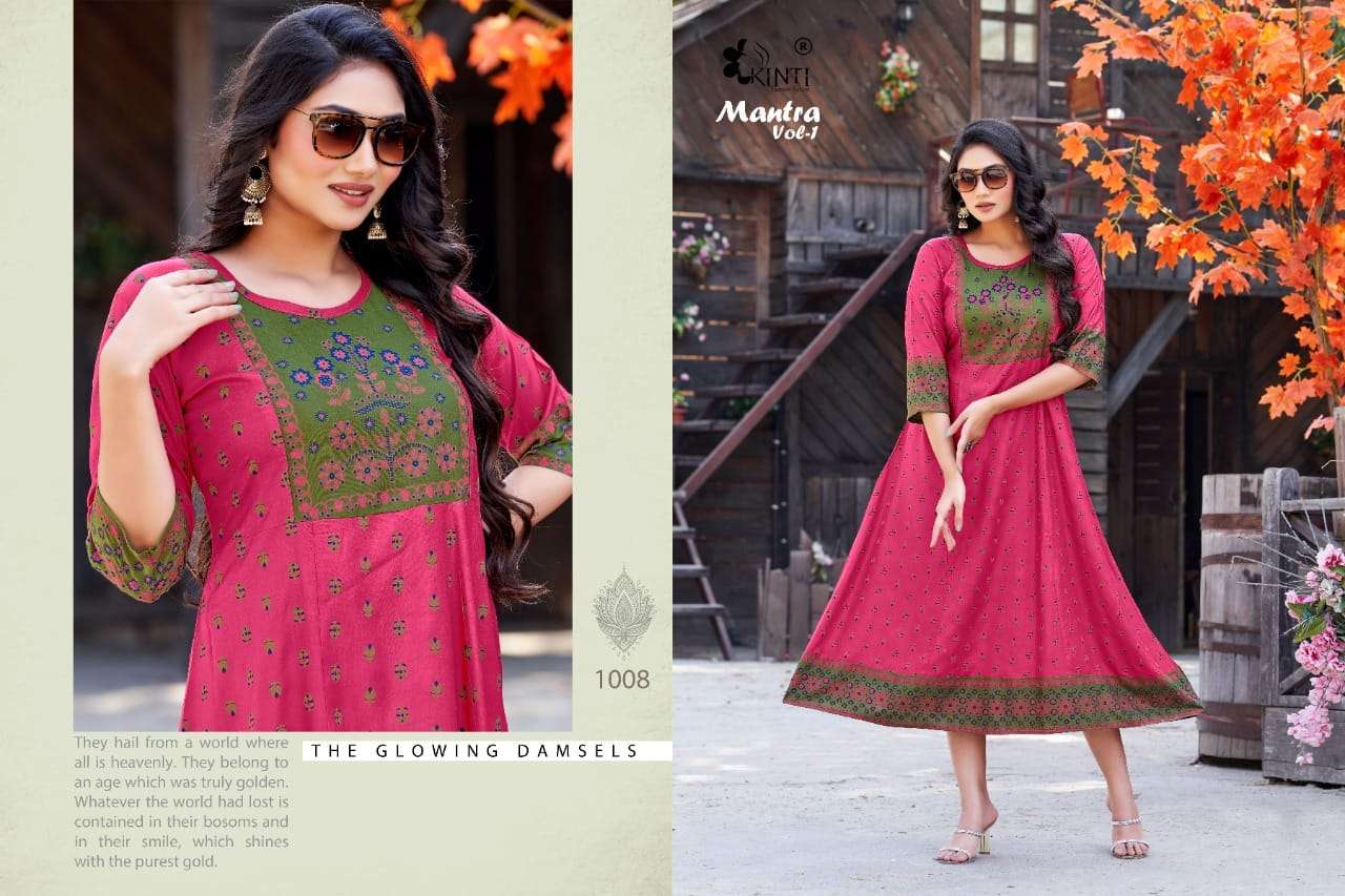 Kinti Mantra Vol 1 Heavy Rayon Printed Kurti Wholesale catalog