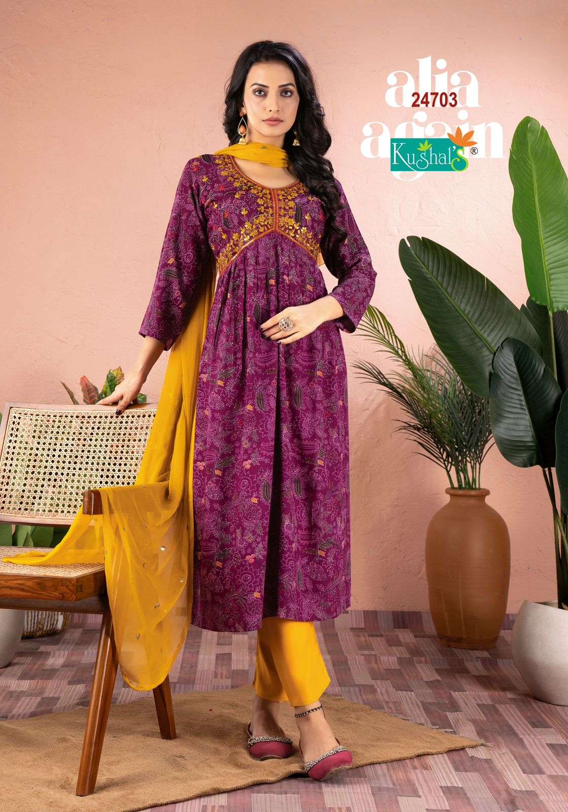 Kushals Alia Again Rayon Foil Printed Kurti Wholesale catalog