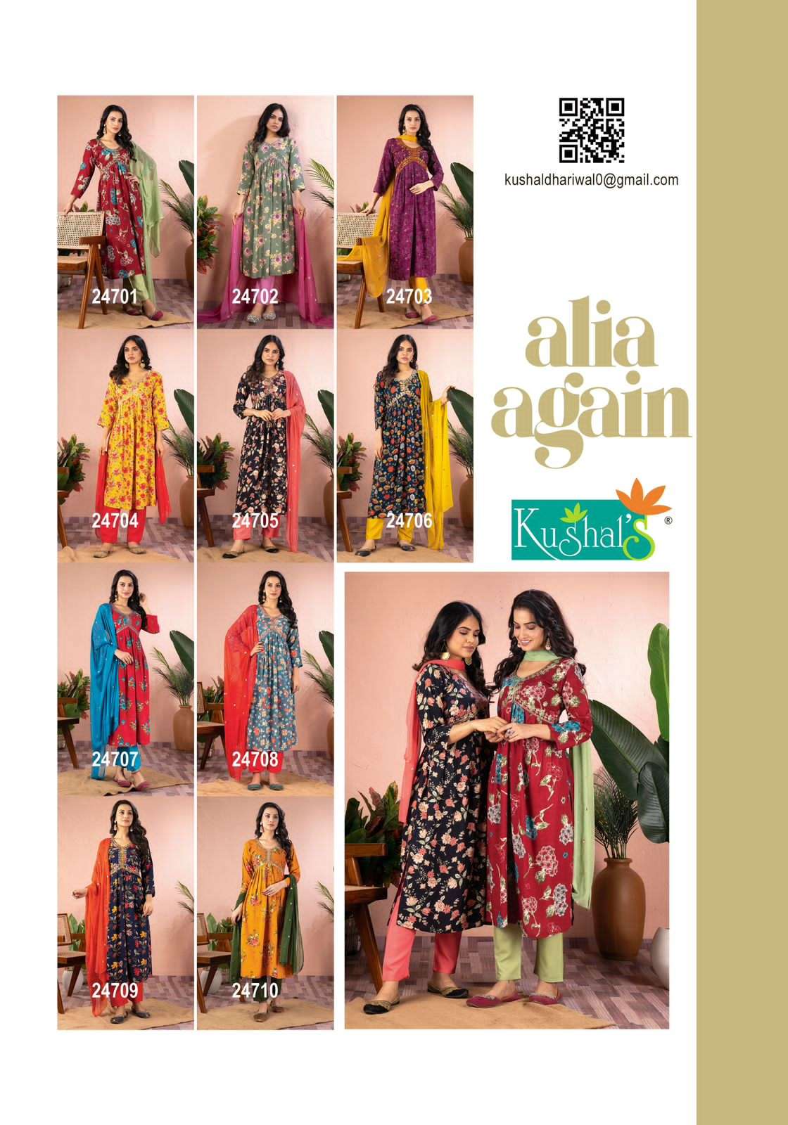 Kushals Alia Again Rayon Foil Printed Kurti Wholesale catalog