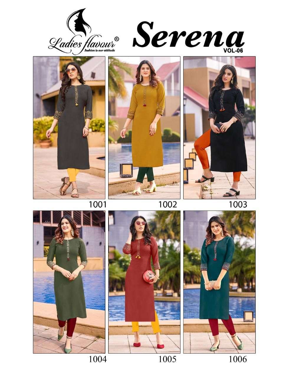 L.f Serena vol-6 Kurti Wholesale catalog