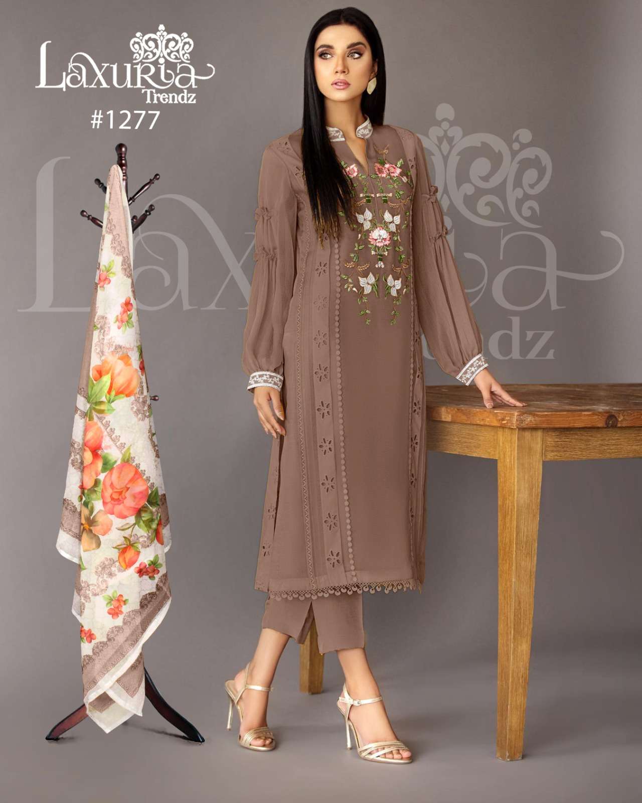 Laxuria Trendz 1277 Faux Georgette Ready Made Dress Wholesale catalog