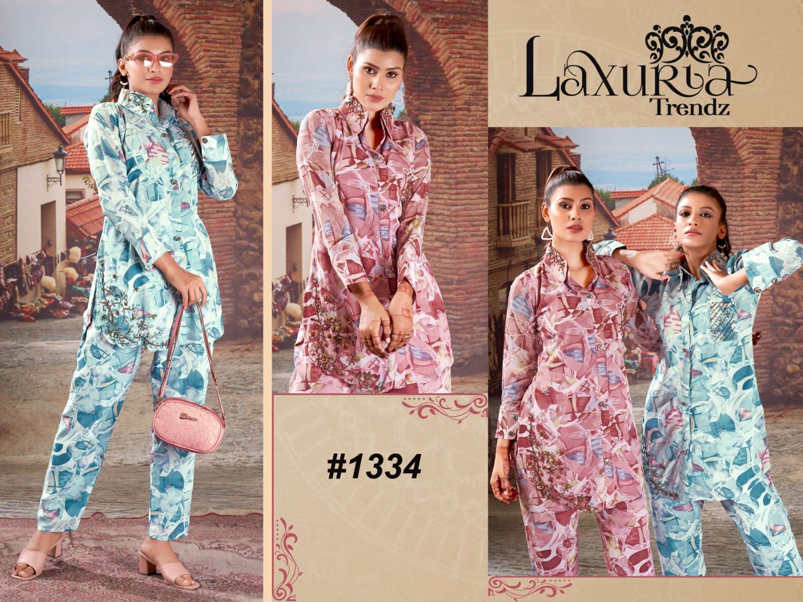Laxuria Trendz 1334 Western Wear Kurti Top With Bottom Wholesale catalog