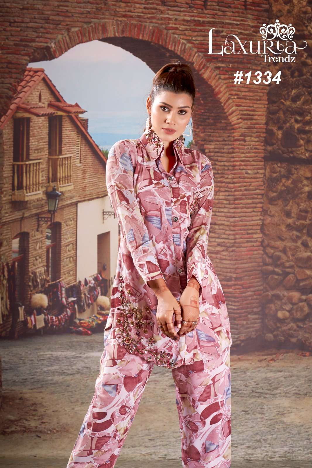 Laxuria Trendz 1334 Western Wear Kurti Top With Bottom Wholesale catalog
