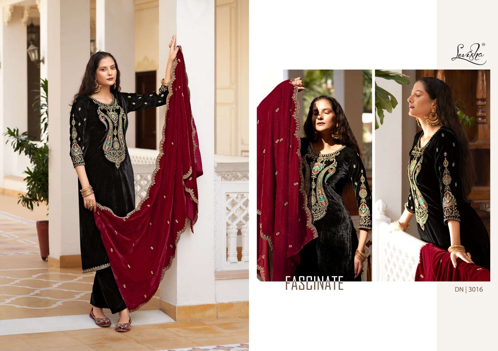 Levisha Shehnaz Premium Velvet Dress Material Wholesale catalog