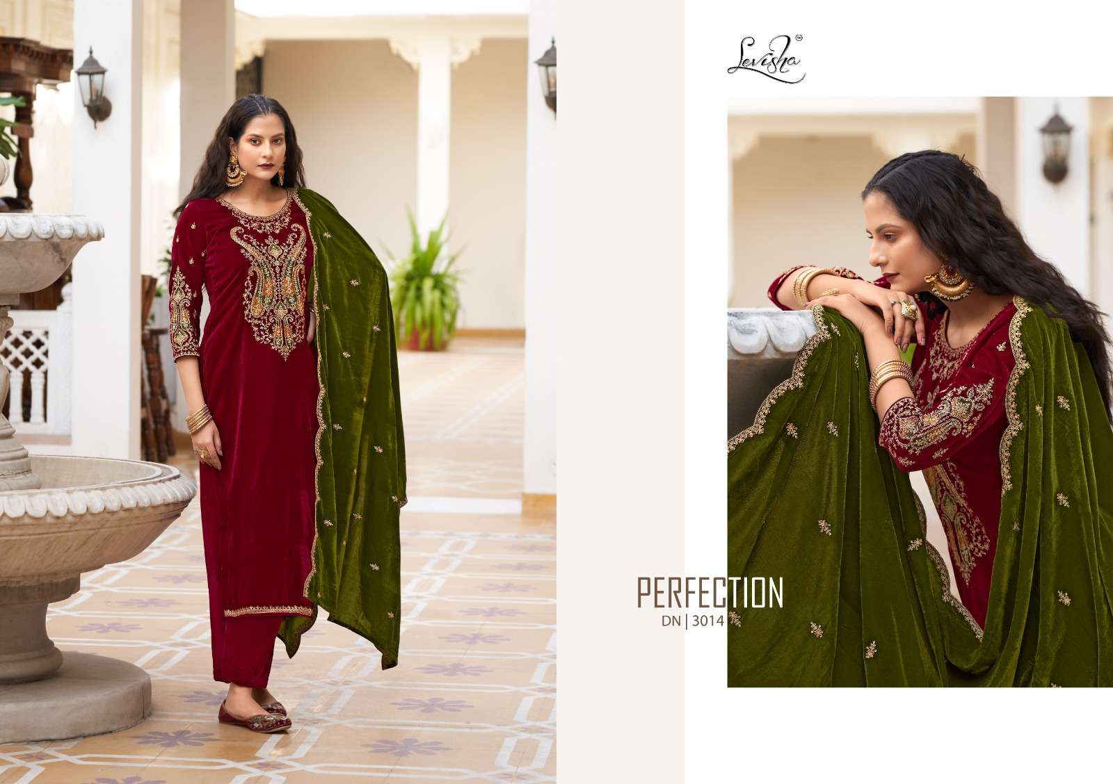 Levisha Shehnaz Premium Velvet Dress Material Wholesale catalog