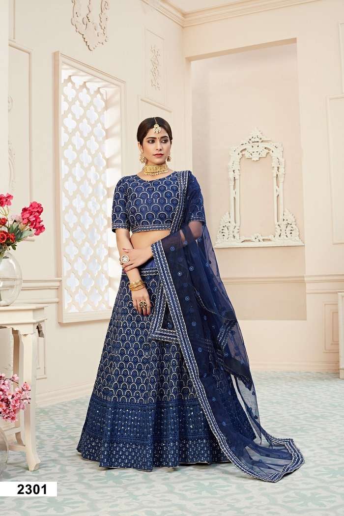 LIHAAZ VOL- 2301 A GREAT COLLECTION OF THIS WEDDING LEHENGA CHOLI Wholesale catalog