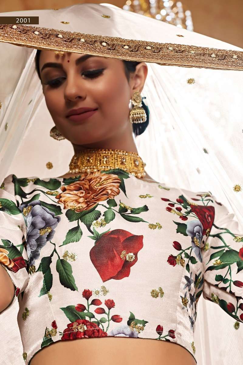LISHVAA VOL-1 WEDDING SEASON SPECIAL FLOWER PRINTED LEHNAGA CHOLI Wholesale catalog