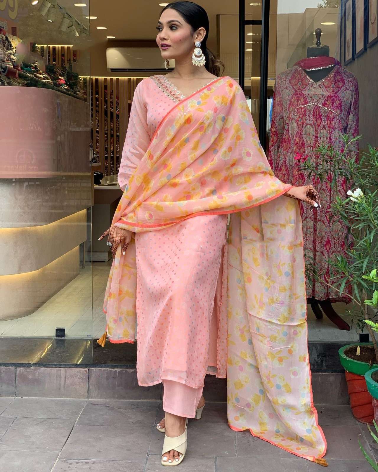Mahi 1 Premium Organza Kurti With Bottom Wholesale catalog