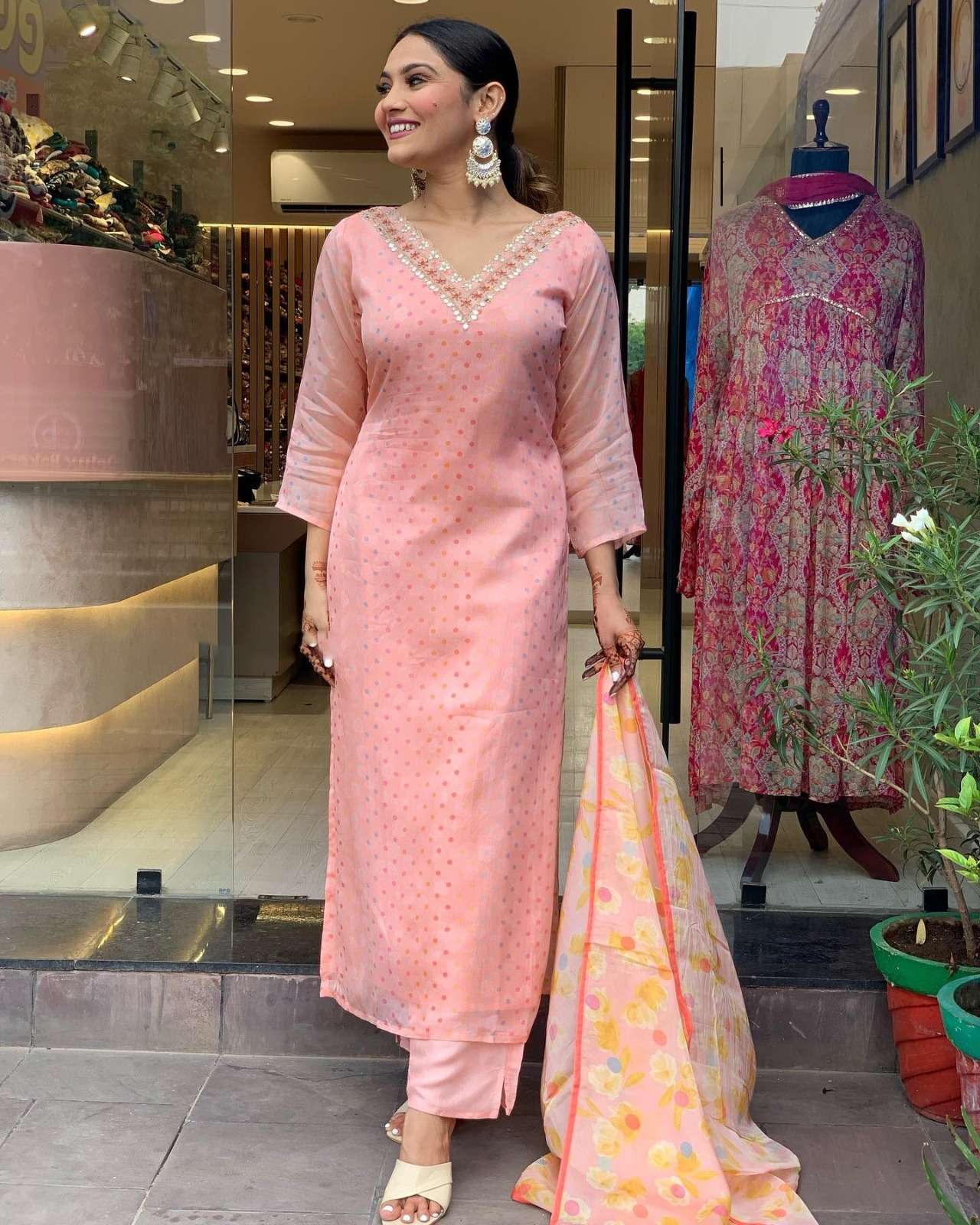 Mahi 1 Premium Organza Kurti With Bottom Wholesale catalog