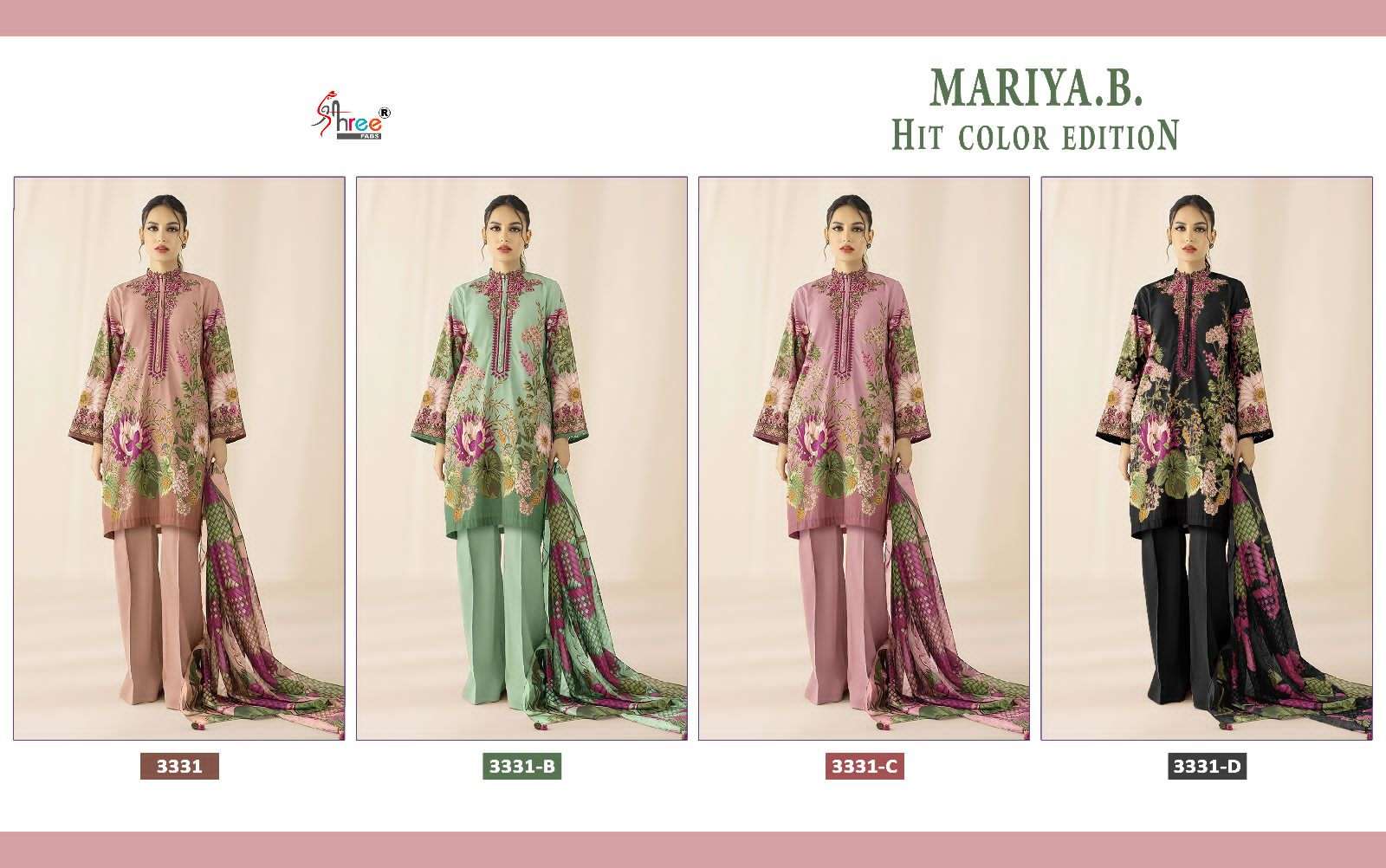 MARIA B HIT exclusive patch embroidery lawn Dupatta Salwar Kameez Wholesale catalog