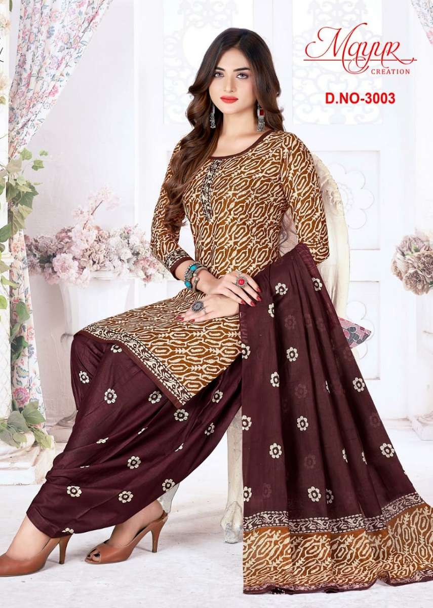 Mayur Tradition Vol-3-Dress Material -Wholesale Catalog