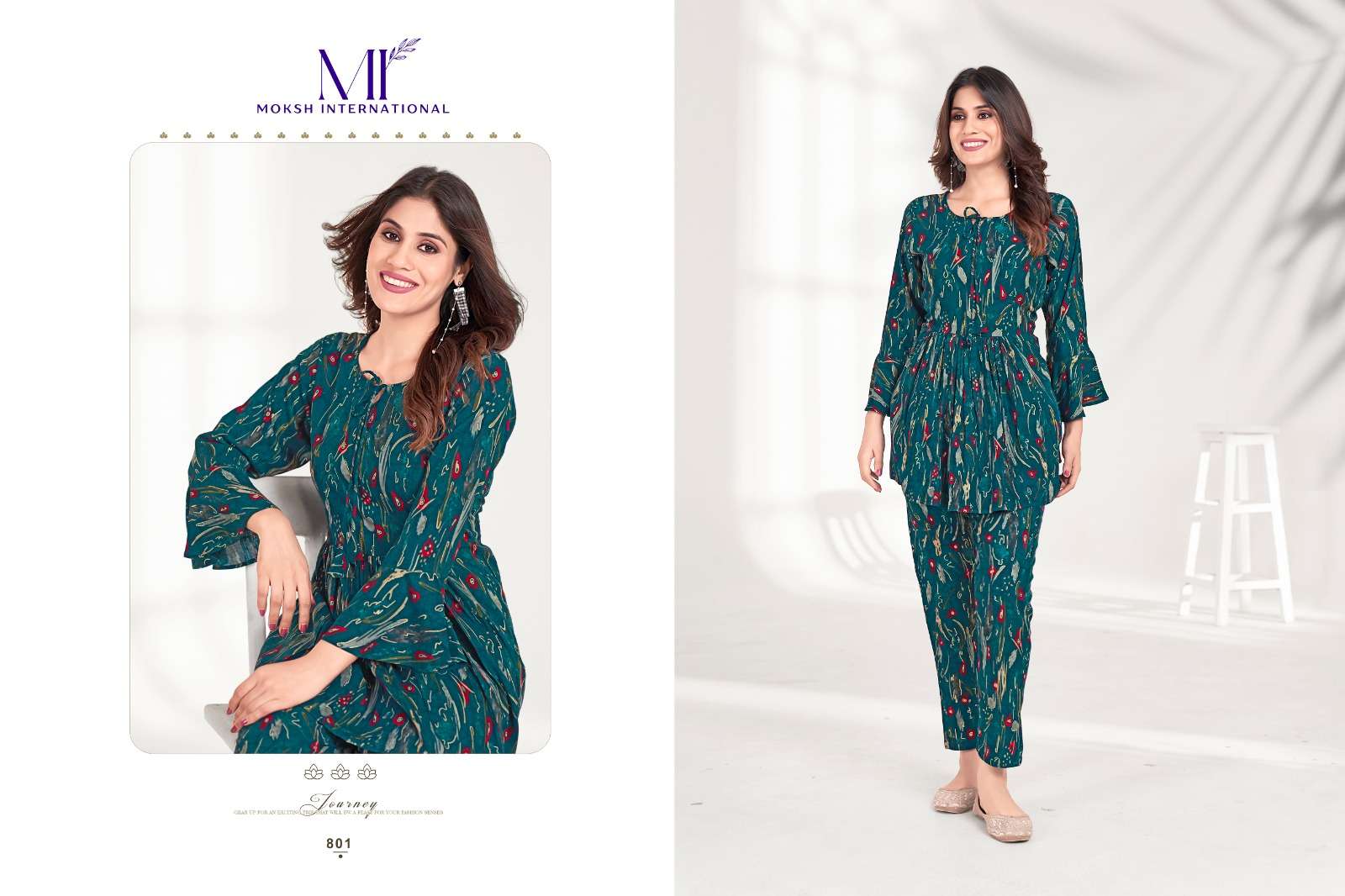 Moksh International Co-ord Set Milky Vol-1 Kurti Wholesale catalog