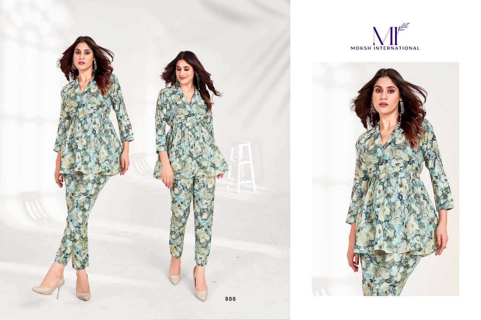 Moksh International Co-ord Set Milky Vol-1 Kurti Wholesale catalog