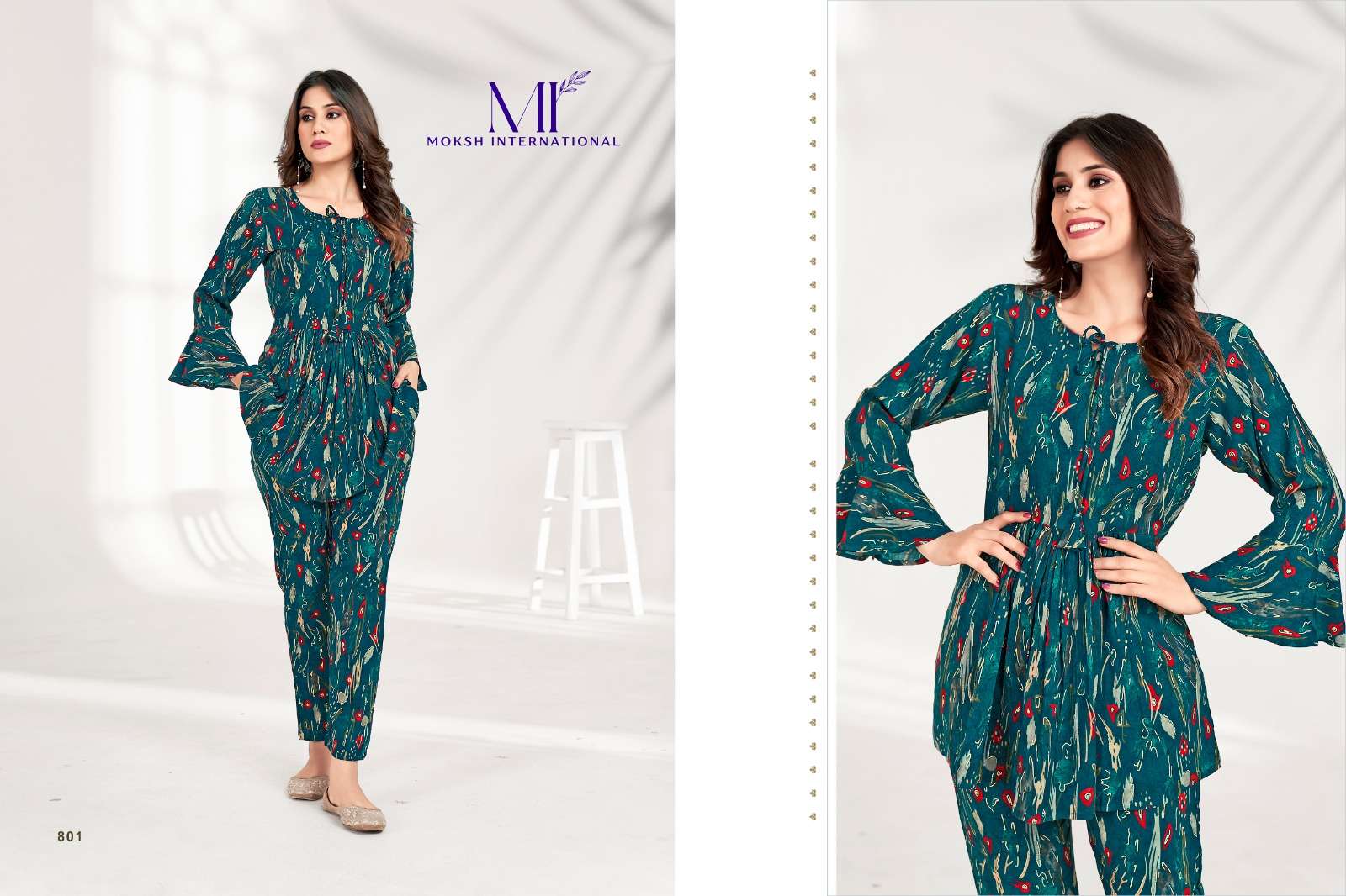 Moksh International Co-ord Set Milky Vol-1 Kurti Wholesale catalog