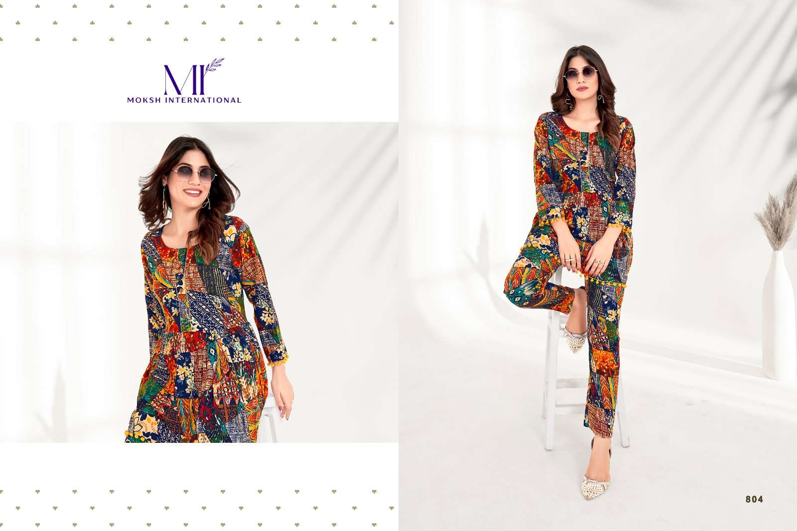 Moksh International Co-ord Set Milky Vol-1 Kurti Wholesale catalog