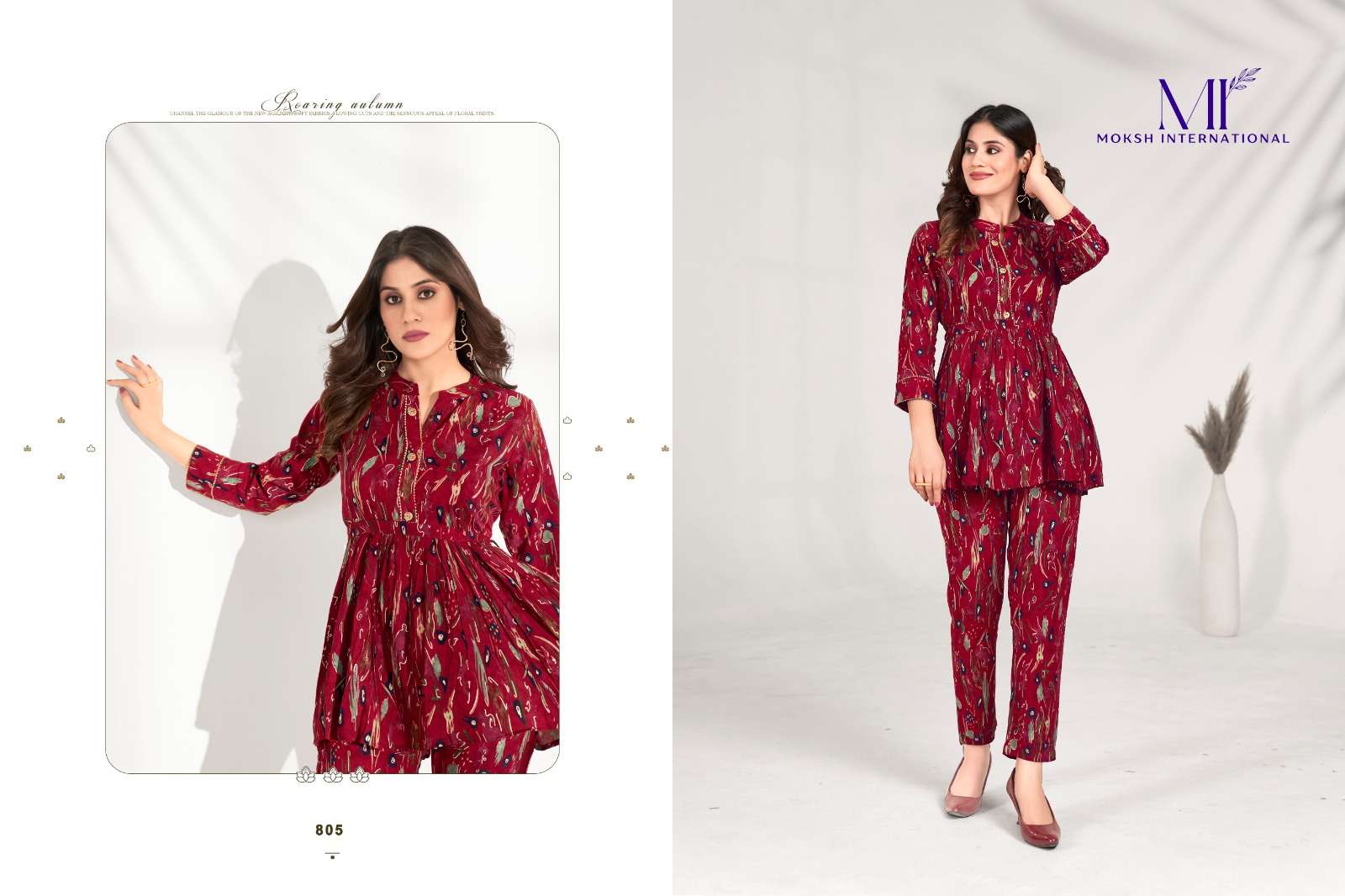 Moksh International Co-ord Set Milky Vol-1 Kurti Wholesale catalog