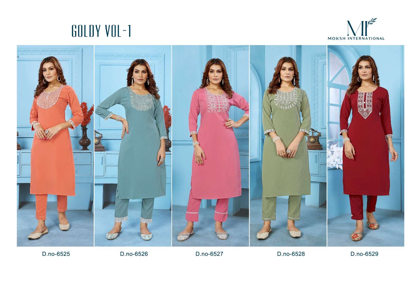 Moksh International Goldy- Vol-1 Kurti Wholesale catalog