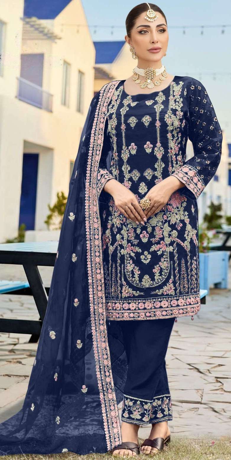 Motifz 444 Georgette with embroidery  khatli work Pakistani Salwar Kameez Wholesale catalog