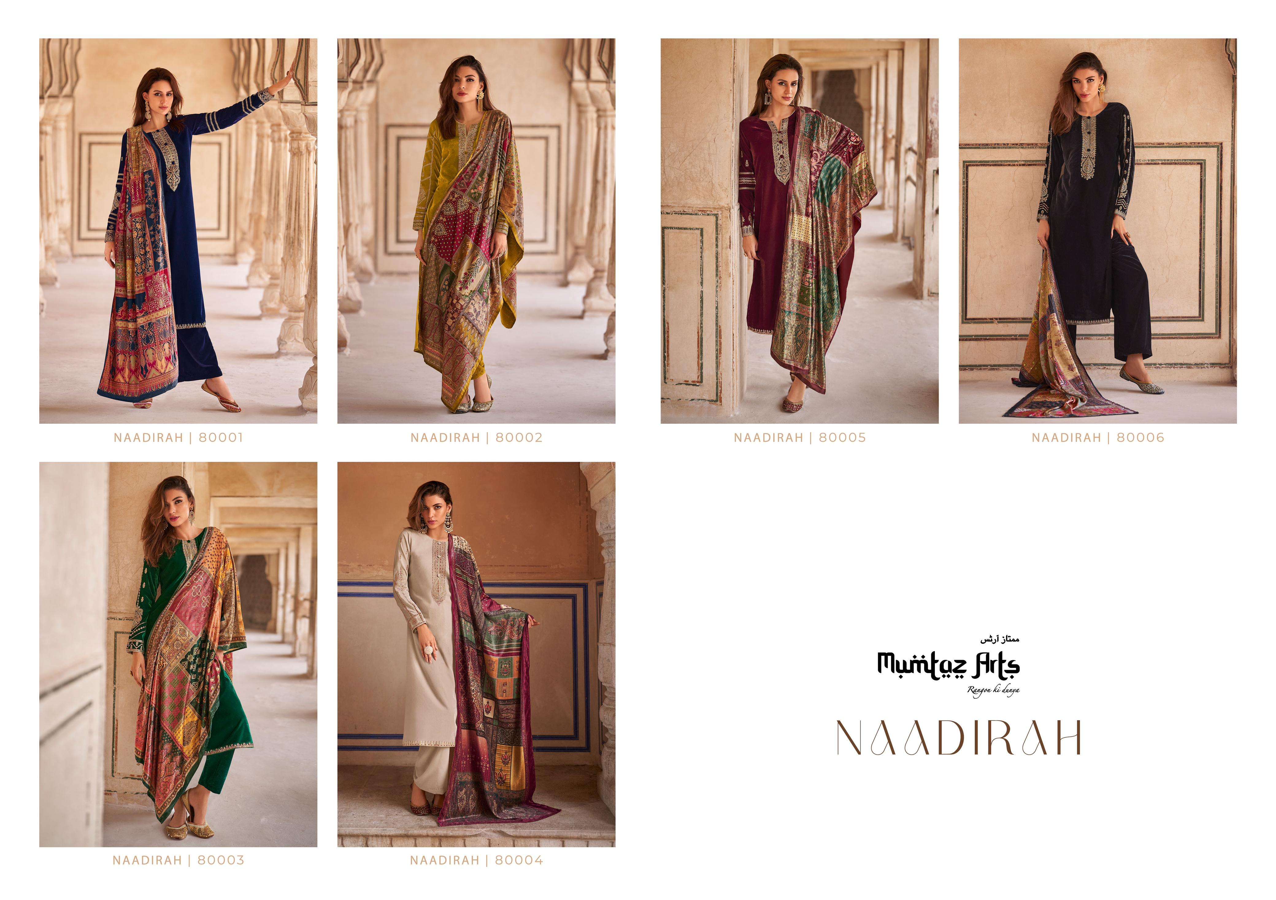 Mumtaz Naadirah Exclusive Velvet Salwar Kameez Wholesale catalog