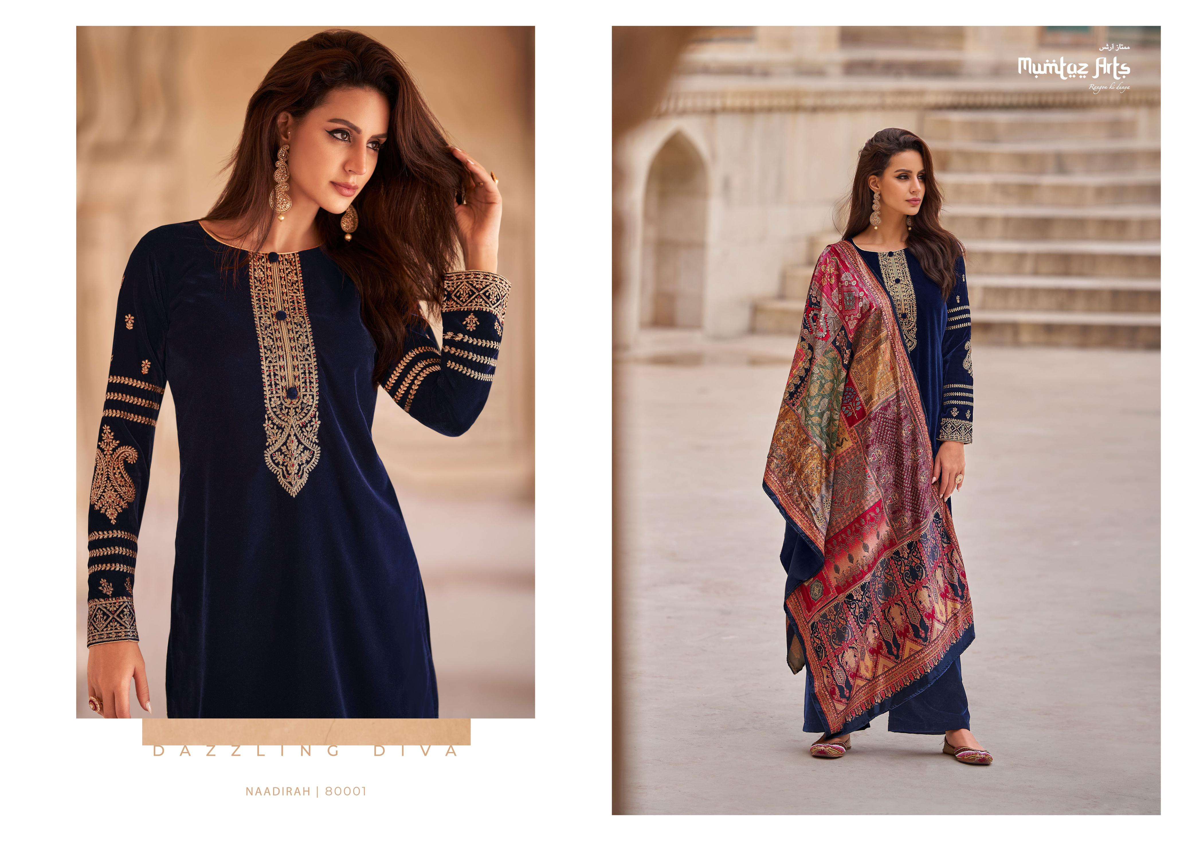 Mumtaz Naadirah Exclusive Velvet Salwar Kameez Wholesale catalog