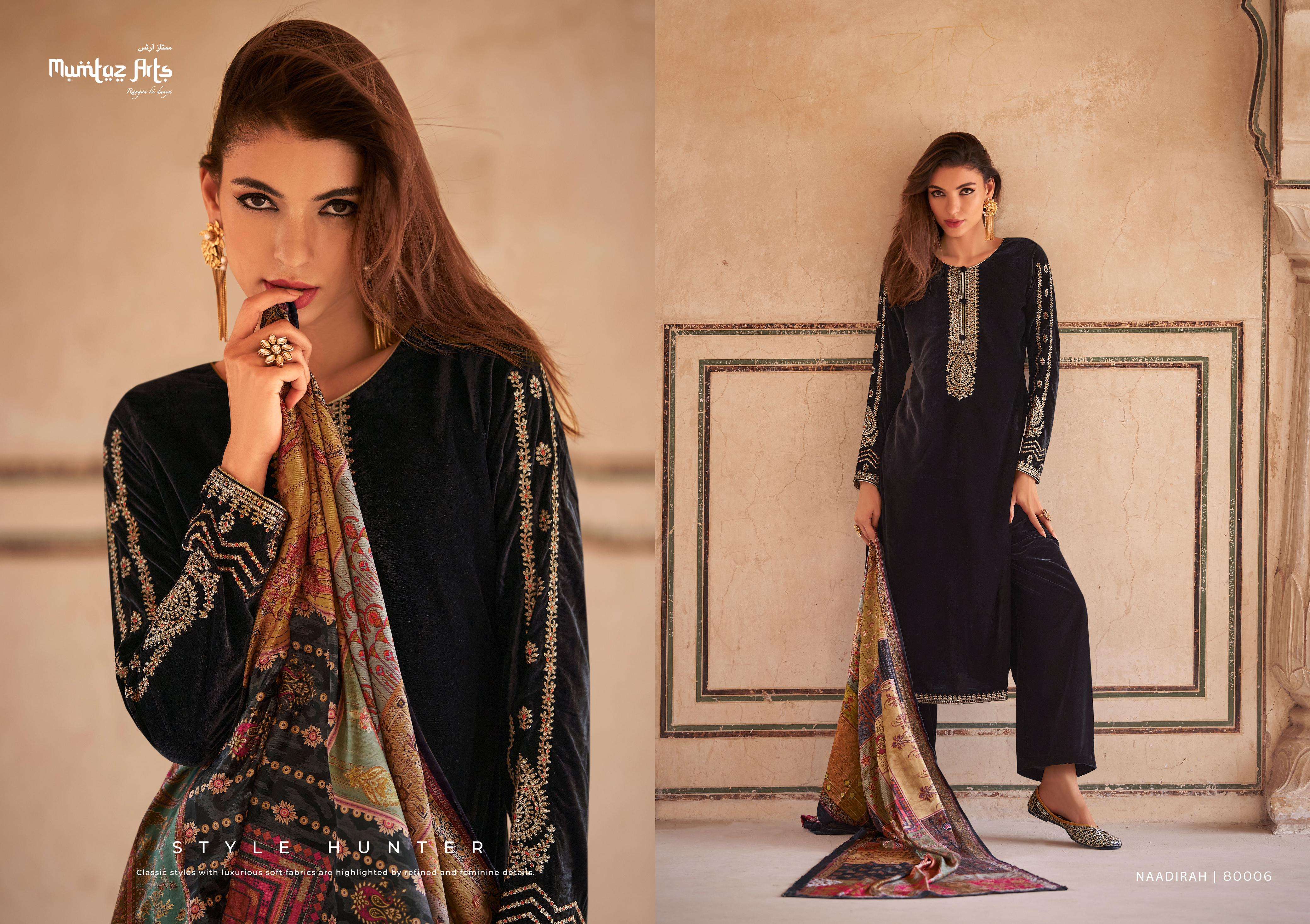 Mumtaz Naadirah Exclusive Velvet Salwar Kameez Wholesale catalog