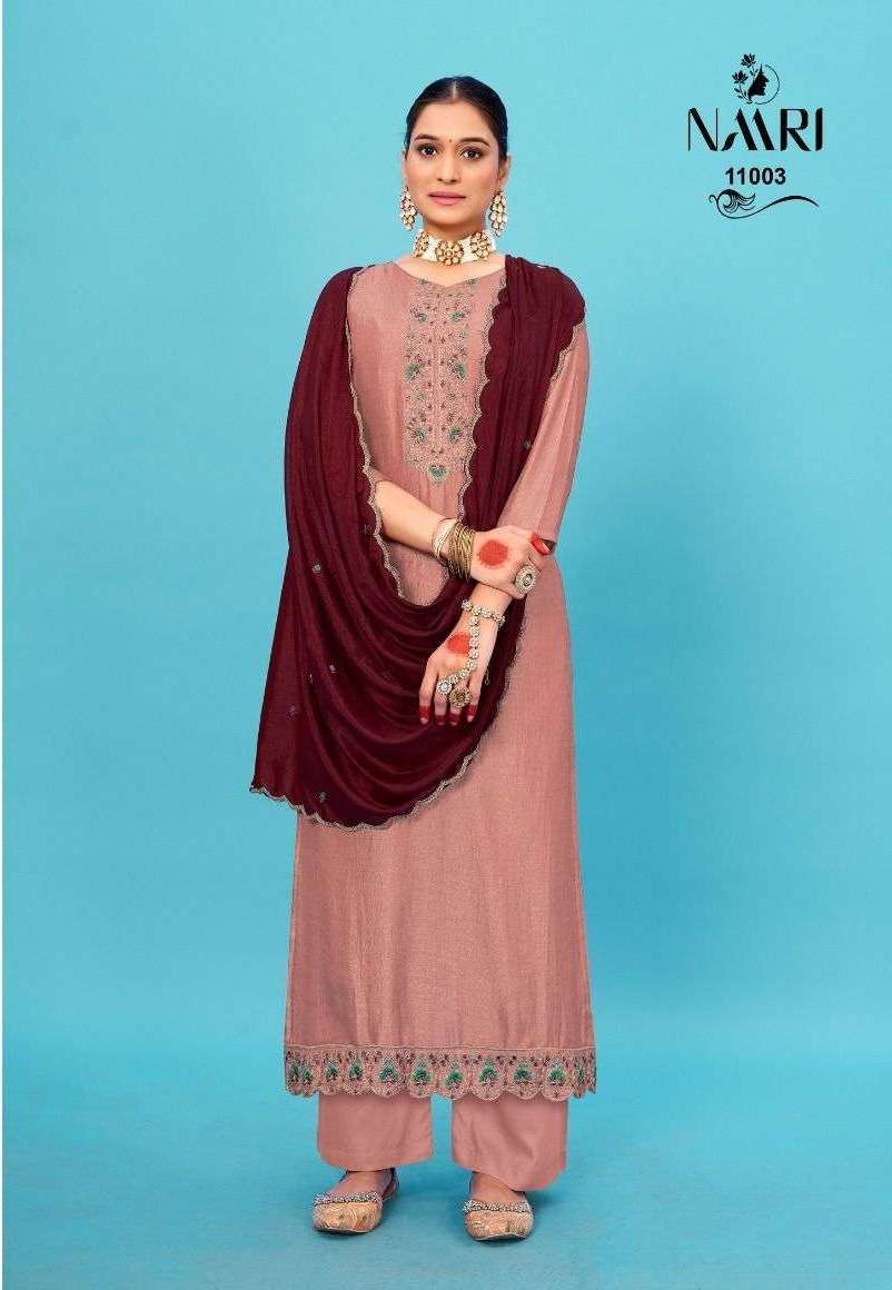 Naari Ayushi Silk Designer Salwar Kameez Wholesale Catalog 