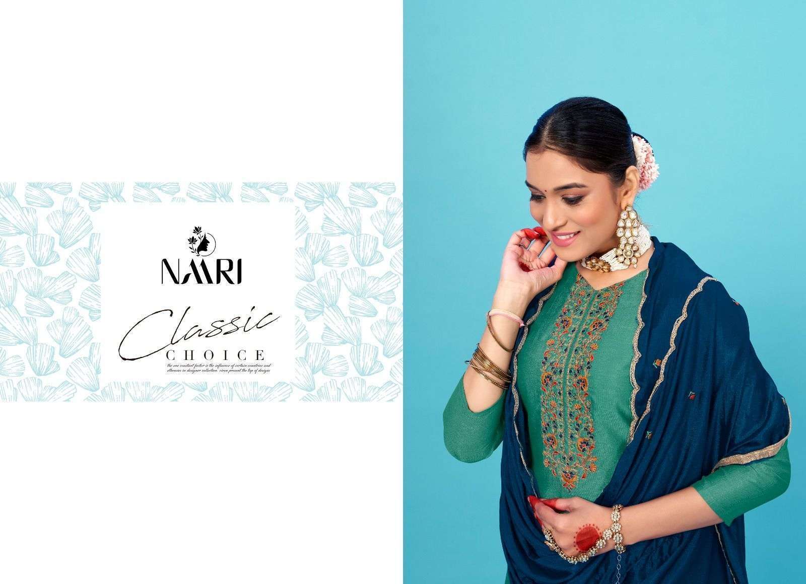 Naari Ayushi Silk Designer Salwar Kameez Wholesale Catalog 
