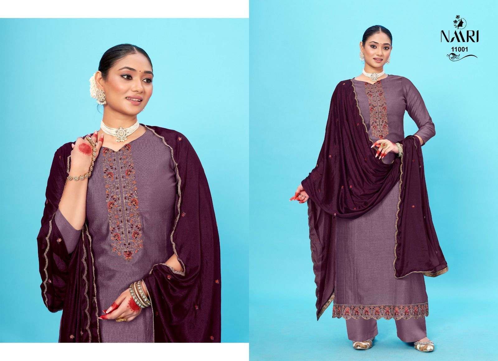 Naari Ayushi Silk Designer Salwar Kameez Wholesale Catalog 