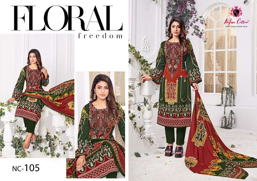 Nafisa Andaaz Karachi Cotton Dress Material Wholesale catalog