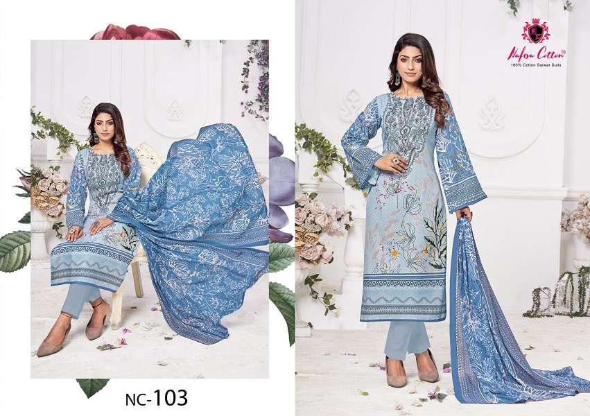 Nafisa Andaaz Karachi Cotton Dress Material Wholesale catalog