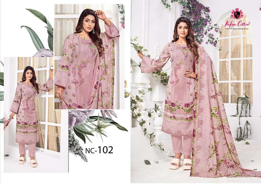 Nafisa Andaaz Karachi Cotton Dress Material Wholesale catalog