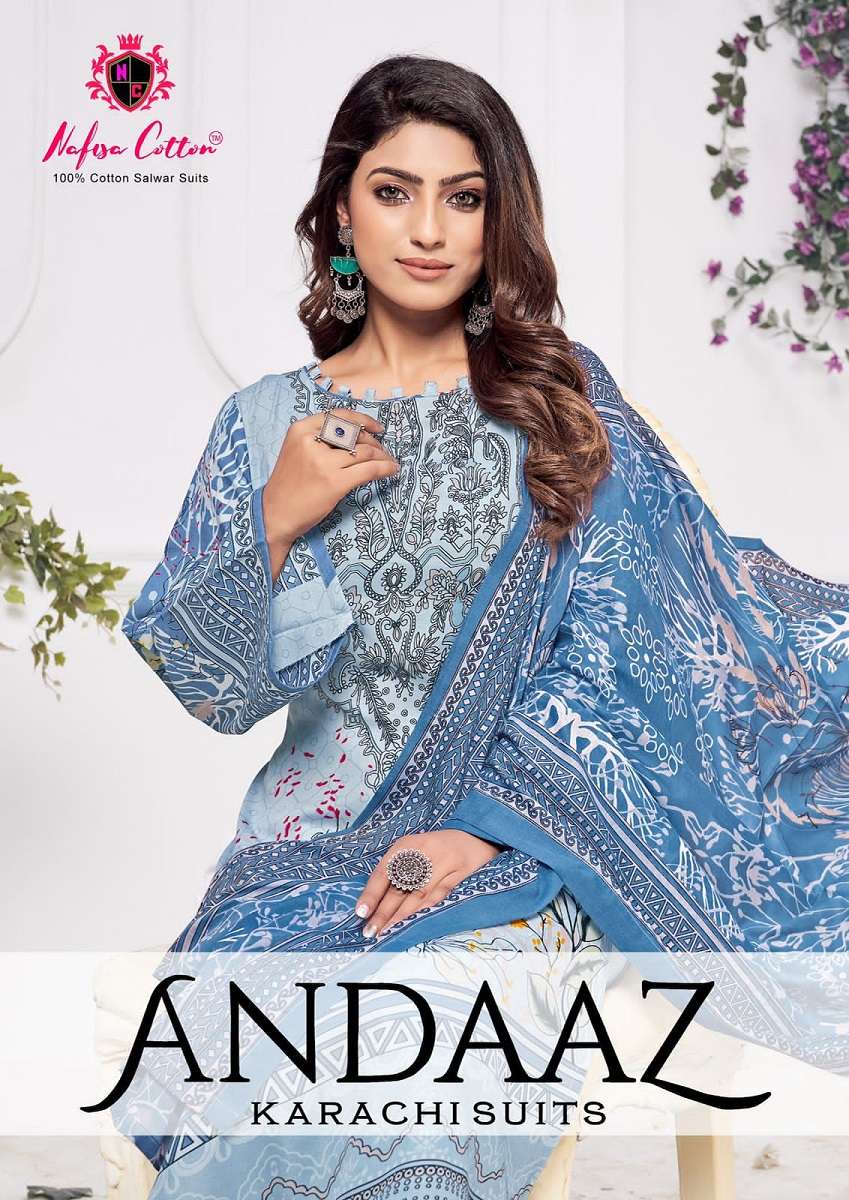 Nafisa Andaaz Karachi Suit -Dress Material -Wholesale Catalog