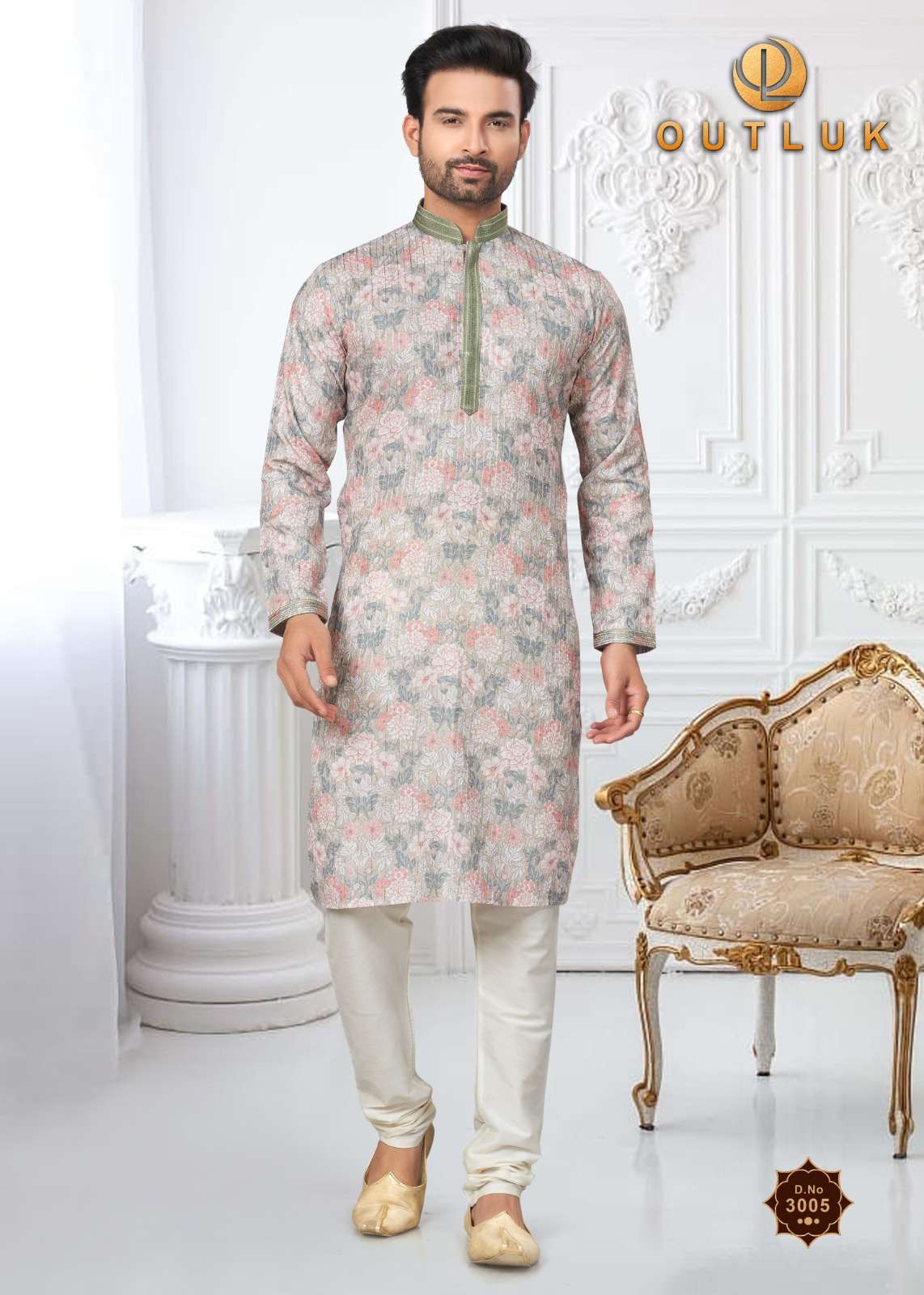 Outluk Wedding Collection Vol 3 Mens Kurta With Pajama Wholesale Catalog 