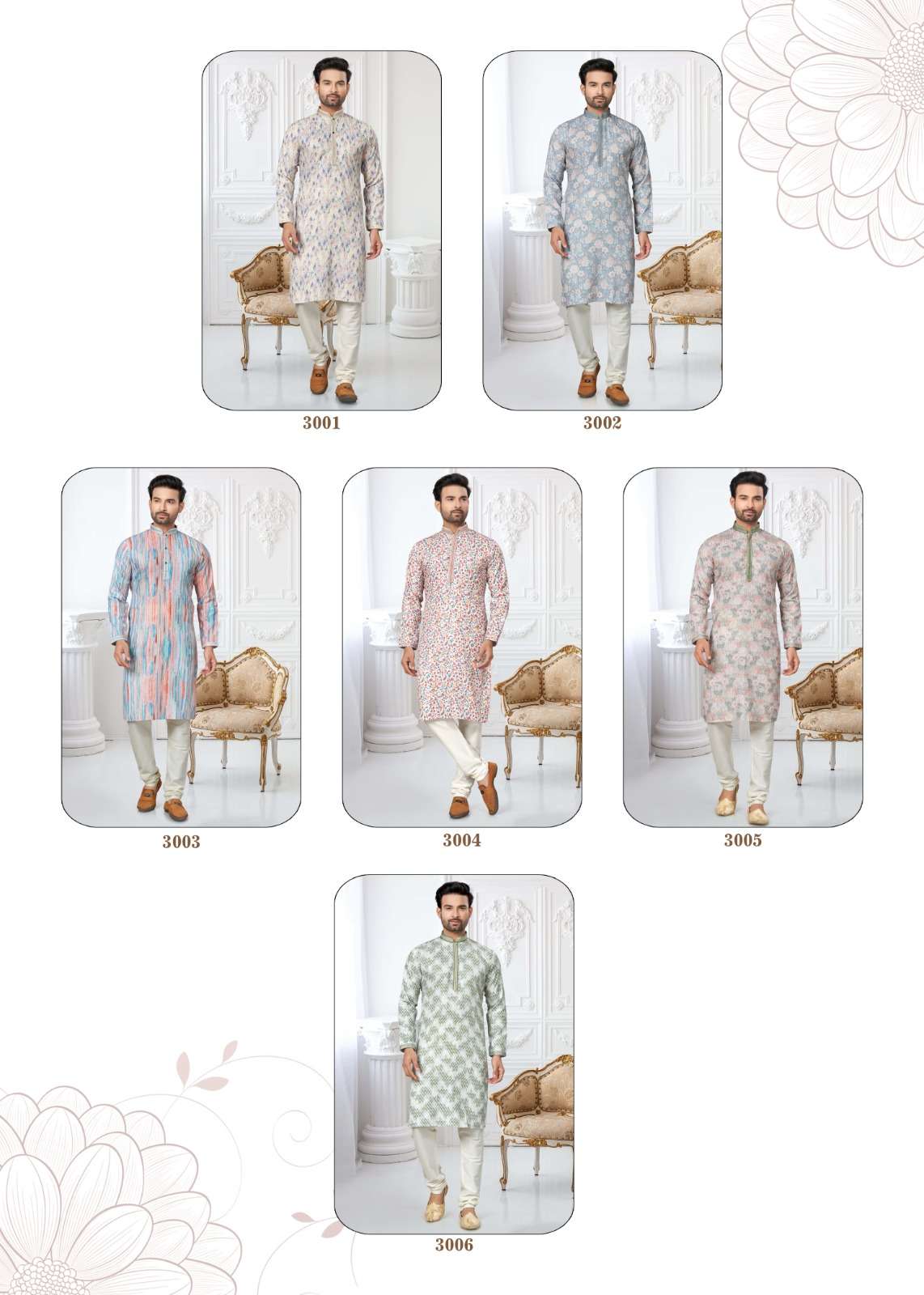 Outluk Wedding Collection Vol 3 Mens Kurta With Pajama Wholesale Catalog 